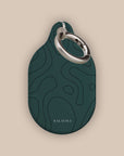 Forest Green Topographic AirTag Holder