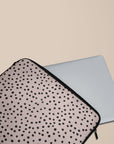 Rose Pink Polka Dots Laptop Sleeve