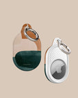 Pink & Forest Green Luxe AirTag Holder