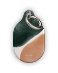 Peach & Forest Green Luxe Shapes AirTag Holder