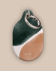 Peach & Forest Green Luxe Shapes AirTag Holder