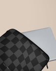 Black Wave Checkered Laptop Sleeve