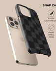 Black Wave Checkered Phone Case