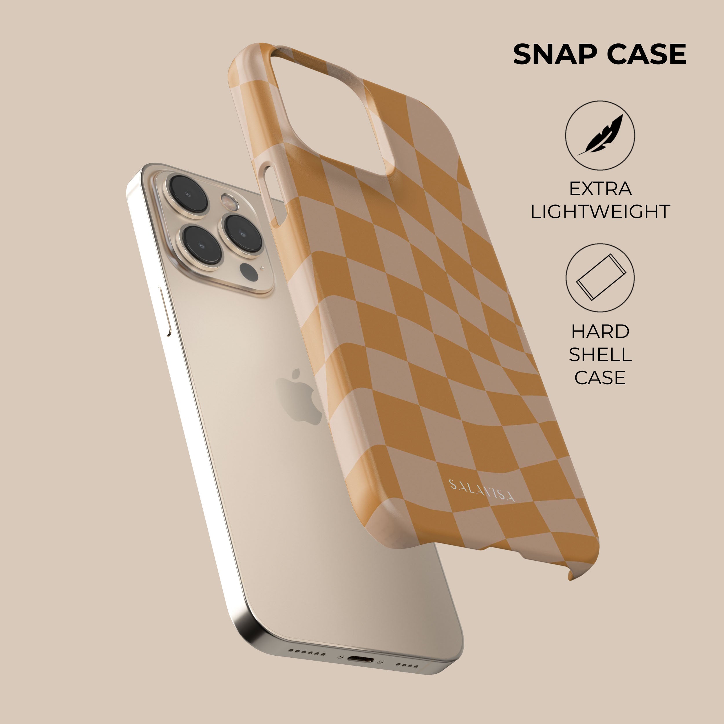 Orange Wave Checkered Hard Phone Cases – SALAVISA