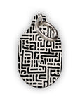 Black & White Maze AirTag Holder