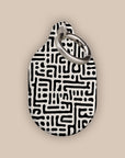 Black & White Maze AirTag Holder