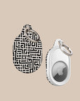 Black & White Maze AirTag Holder