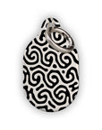 Black & White Curl AirTag Holder
