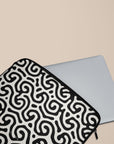 Black & White Curl Laptop Sleeve