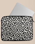 Black & White Curl Laptop Sleeve