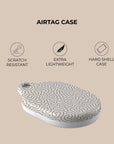Beige Paths AirTag Holder