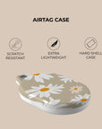Beige Daisy AirTag Holder