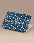 Dark Blue Summer Leafs MacBook Case