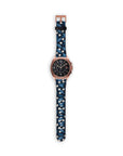 Dark Blue Summer Leafs Galaxy Watch Band