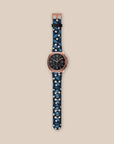 Dark Blue Summer Leafs Galaxy Watch Band