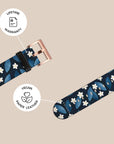Dark Blue Summer Leafs Galaxy Watch Band