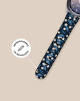Dark Blue Summer Leafs Galaxy Watch Band
