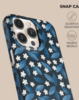 Dark Blue Summer Leafs Phone Case