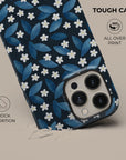Dark Blue Summer Leafs Phone Case