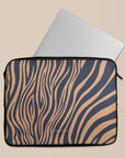 Blue Copper Zebra Laptop Sleeve