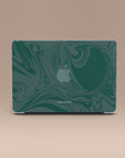Dark Green Swirl MacBook Case