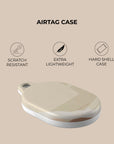 Cream Organic AirTag Holder