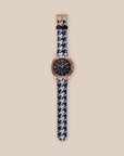 Blue Houndstooth Galaxy Watch Band