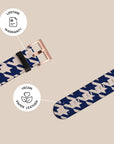 Blue Houndstooth Galaxy Watch Band
