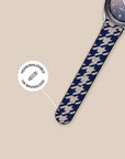 Blue Houndstooth Galaxy Watch Band