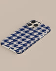 Blue Houndstooth Phone Case