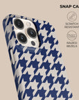 Blue Houndstooth Phone Case