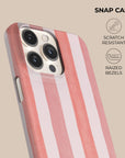 Coral Stripe Phone Case