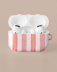 Coral Stripe AirPods Case