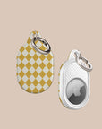 Argyle Mustard AirTag Holder — view 3