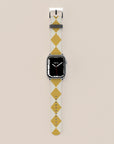 Argyle Mustard Apple Watch Band — view 2