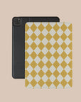 Argyle Mustard iPad Case. View 2.