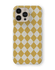 Argyle Mustard Phone Case — front view