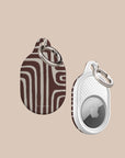 Labyrinth Burgundy AirTag Holder — view 3