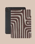 Labyrinth Burgundy iPad Case. View 2.