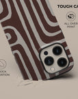 Labyrinth Burgundy Phone Case — detail view