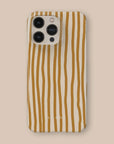 Wonky Mustard Phone Case — angle view