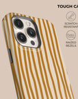 Wonky Mustard Phone Case — angle view