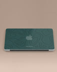 Forest Green Topographic MacBook Case MacBook Cases - SALAVISA