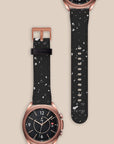 Black Terrazzo Galaxy Watch Band Samsung Galaxy Watch Band - SALAVISA