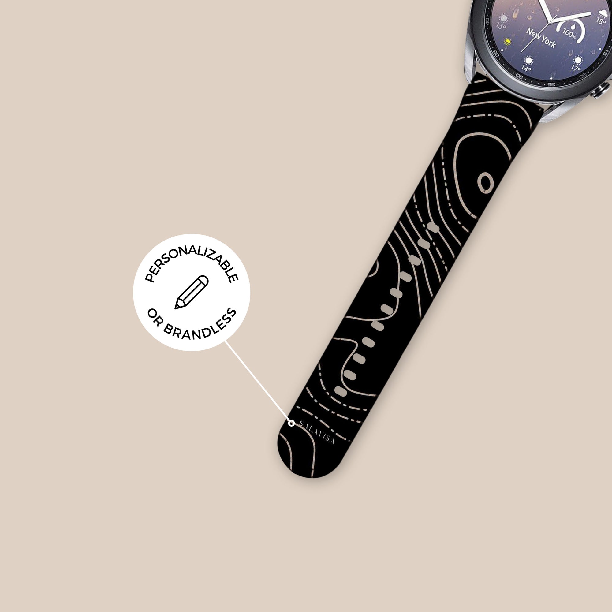 Topographic Art Galaxy Watch Band Samsung Galaxy Watch Band - SALAVISA