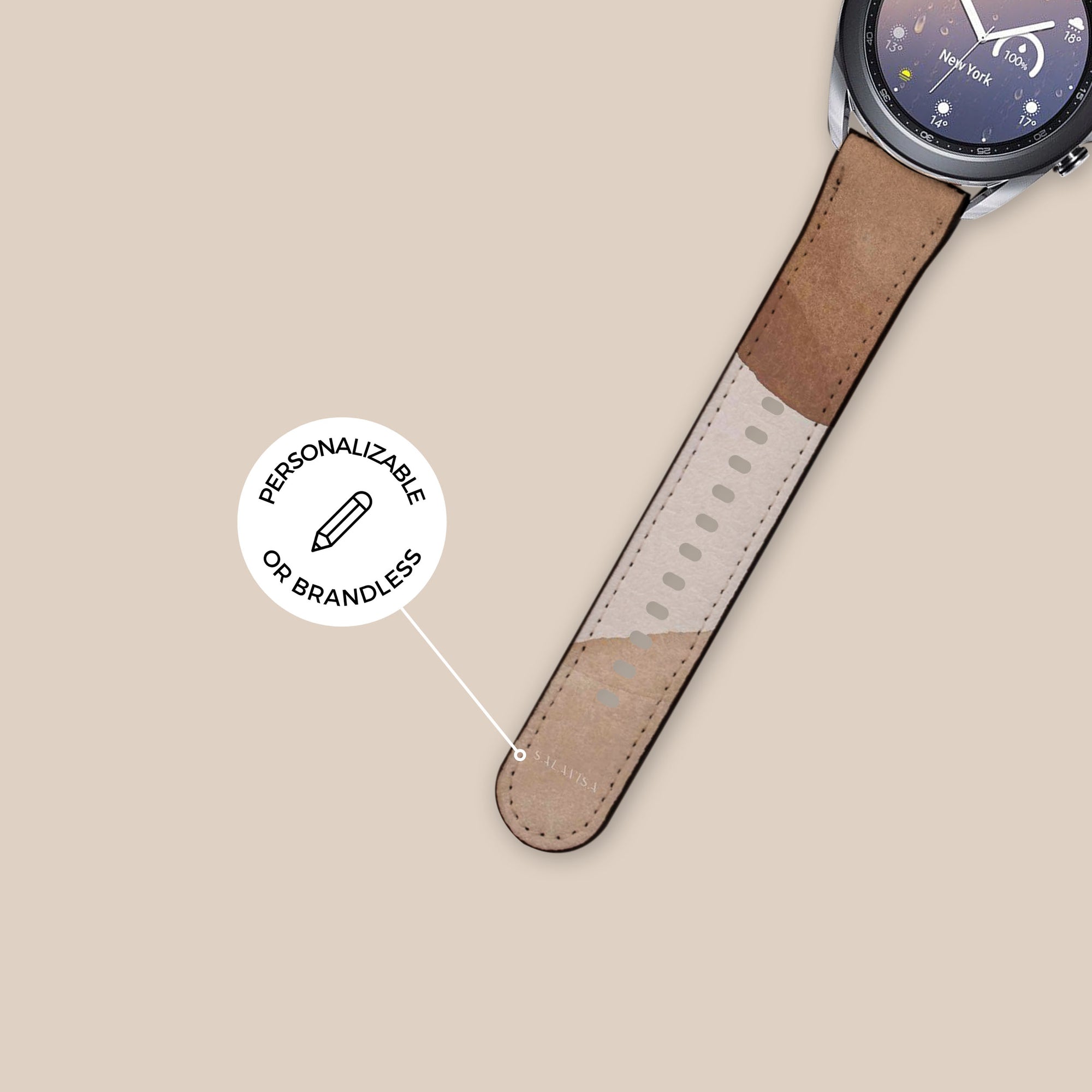 Beige Brilliant Galaxy Watch Band Samsung Galaxy Watch Band - SALAVISA