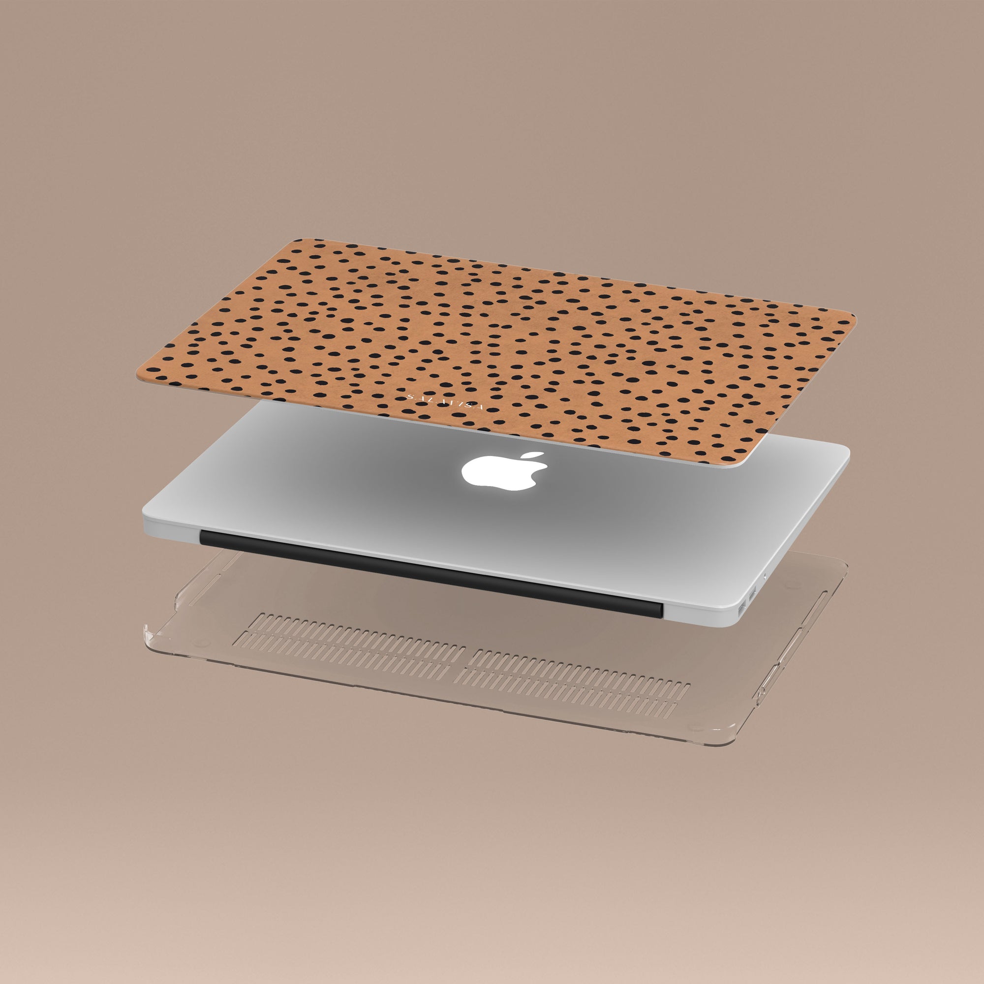 Burnt Orange Polka Dots MacBook Case MacBook Cases - SALAVISA