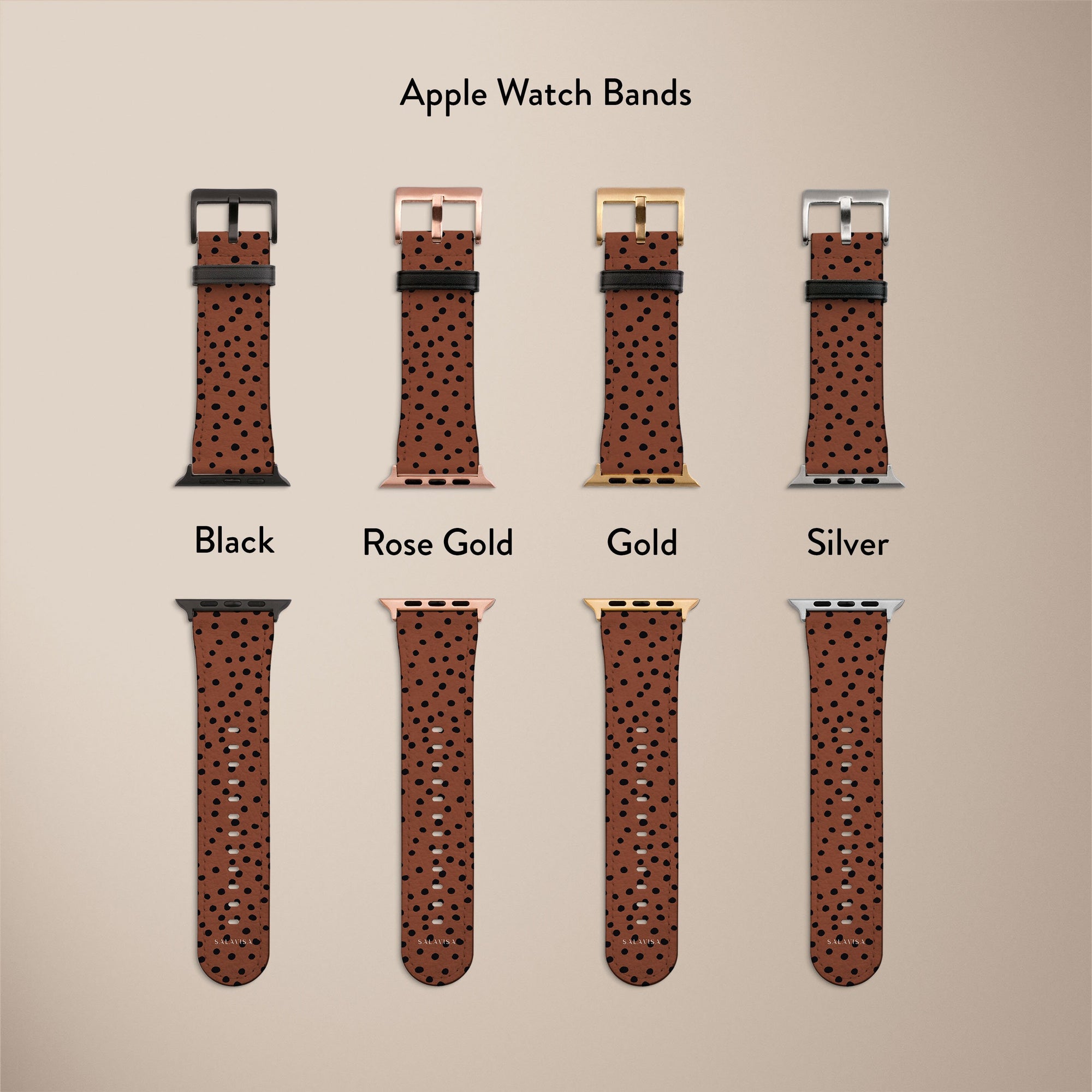 Blood Orange Polka Watch Strap Apple Watch Bands - SALAVISA