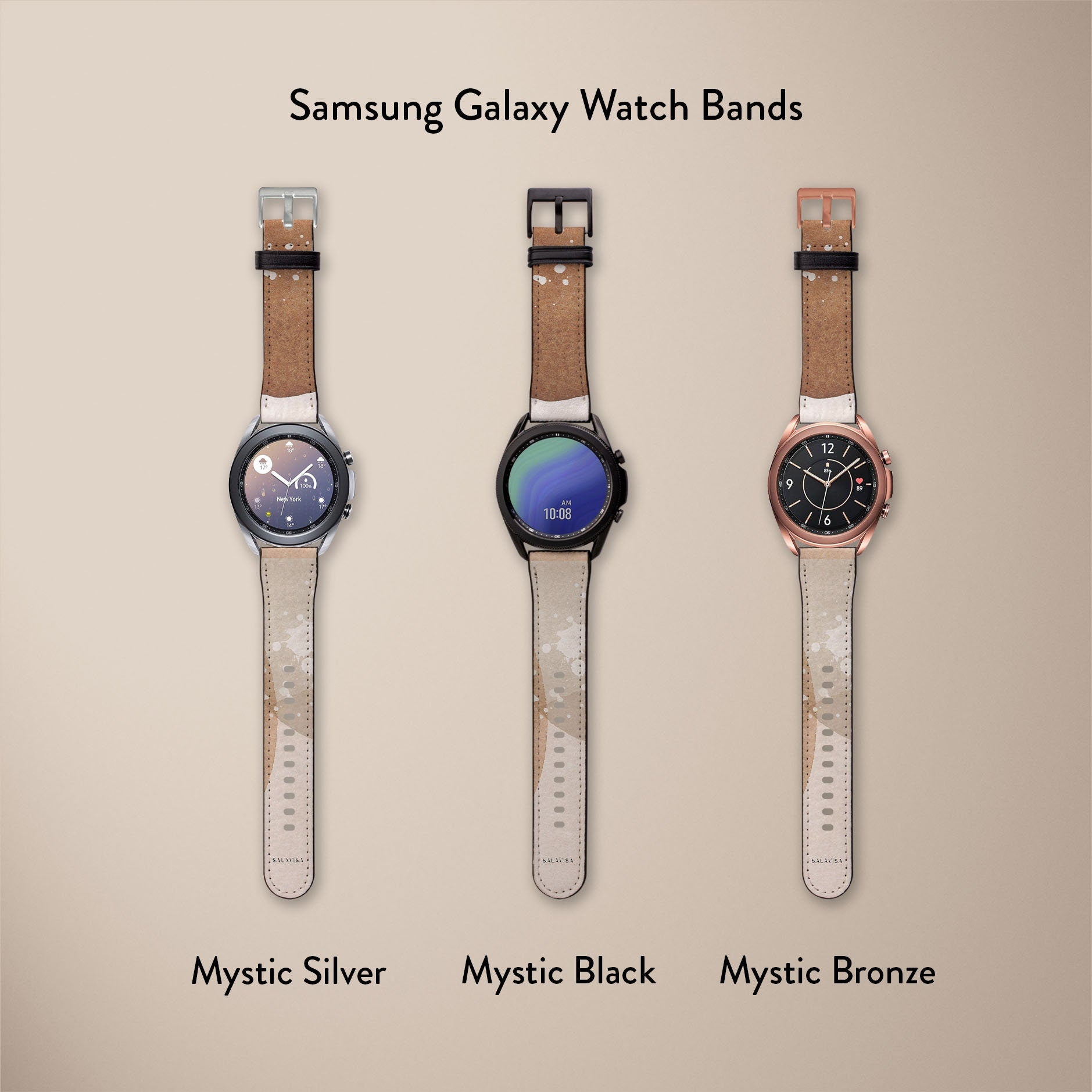 Beige Watercolor Art Watch Strap Apple Watch Bands - SALAVISA