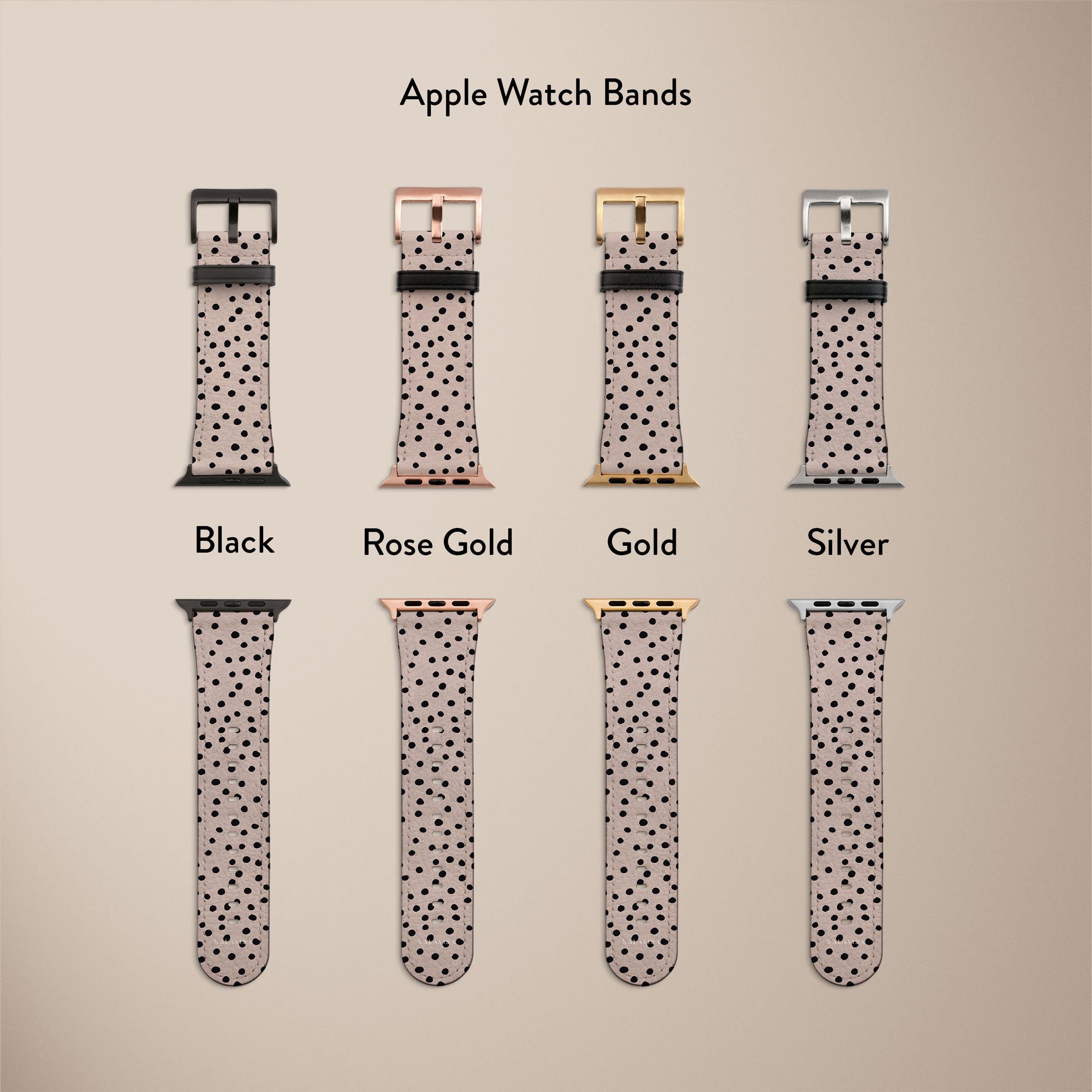 Rose Polka Dots Watch Strap Apple Watch Bands - SALAVISA